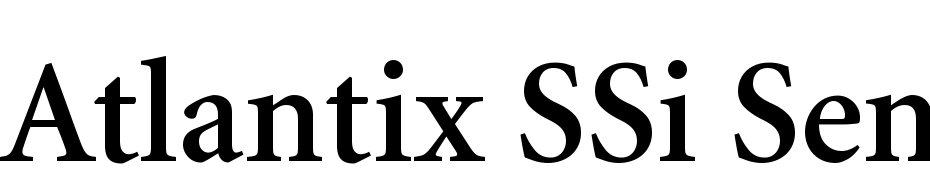 Atlantix SSi Semi Bold Yazı tipi ücretsiz indir